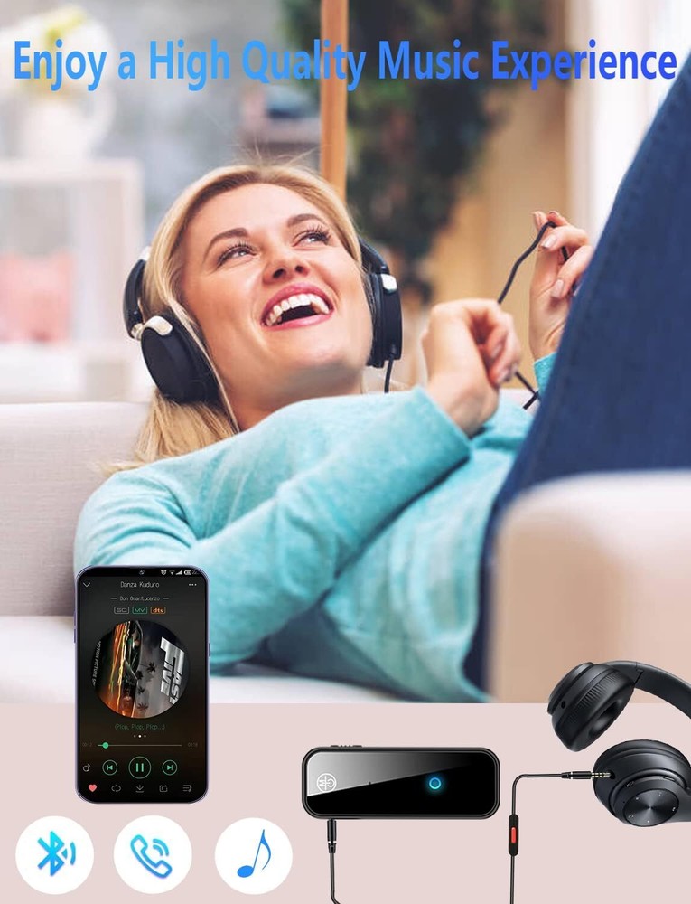 USB Wireless Bluetooth 5.0 Transmitter Receiver for Car Music Audio Aux Adapter