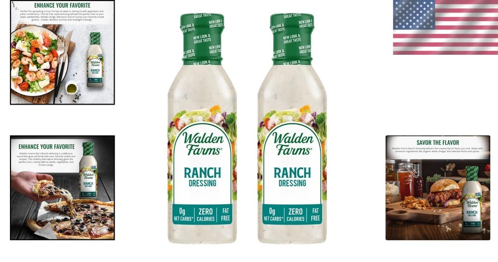 Zero-Calorie Keto-Friendly Ranch Dressing - 2 Pack
