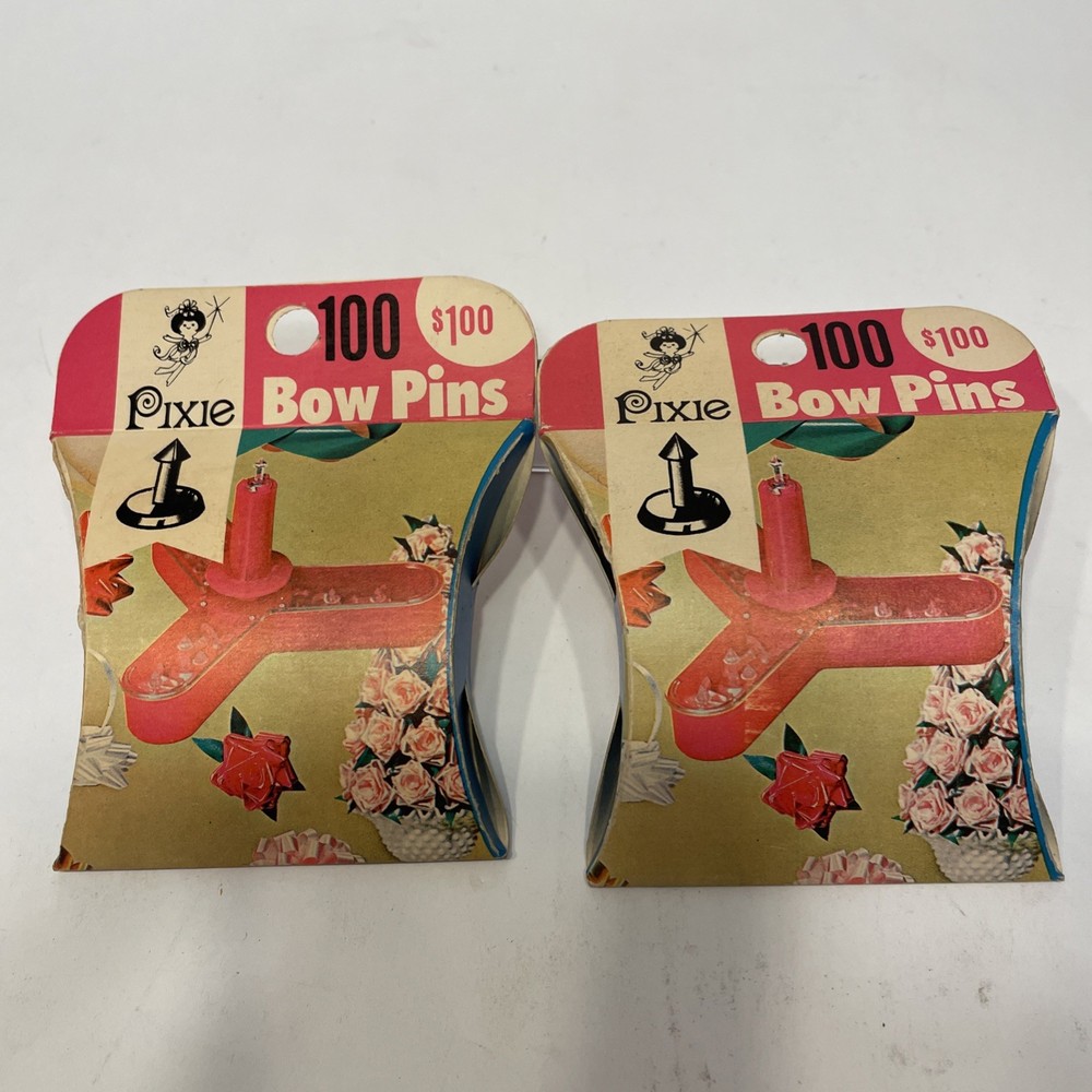 2 Boxes Of Vintage Pixie Bow Maker with 200 Pins