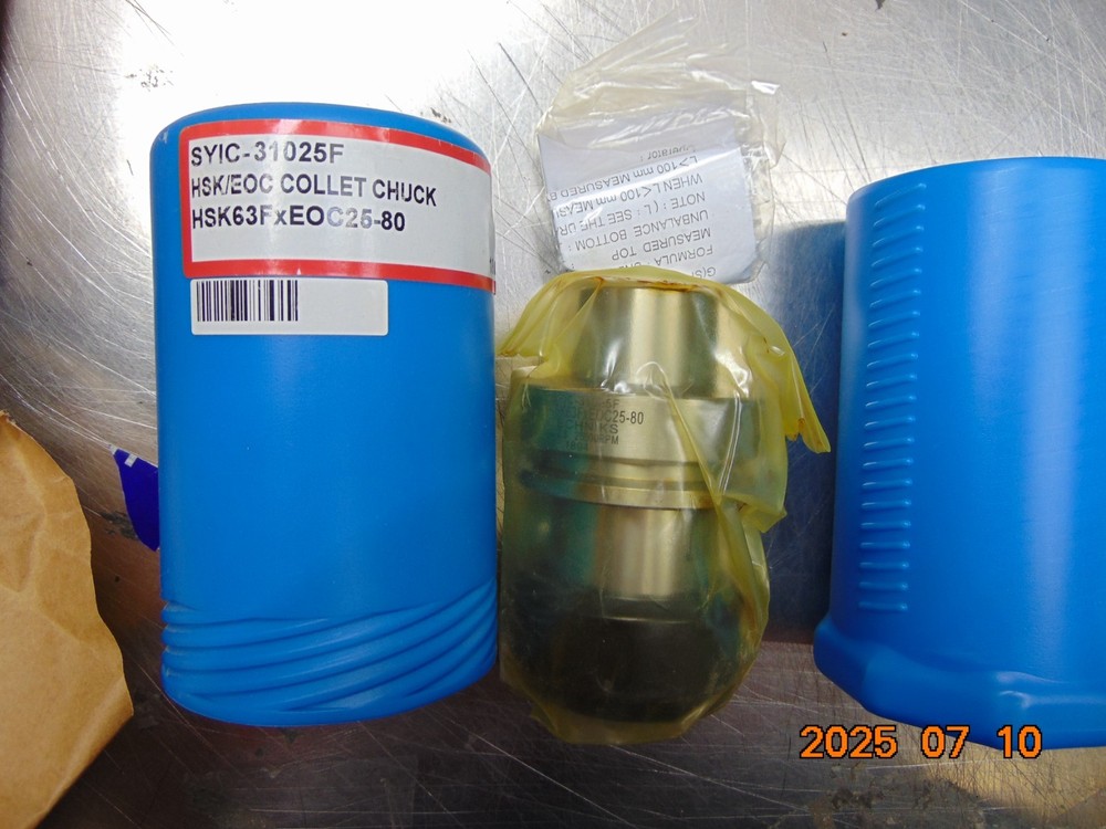 (1) Techniks HSK63F X EOC25-80 HSK/EOC COLLET CHUCK