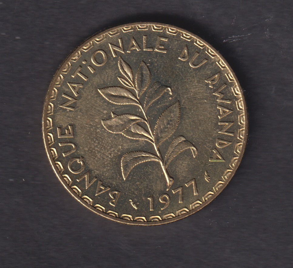 RWANDA - 1977 50 Francs Coin (94)