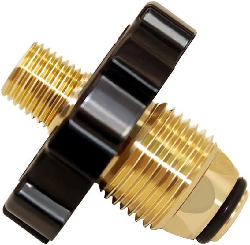 Soft Nose POL Propane Gas Fitting with 1/4" NPT Male LP Tank Atapter 100% Solid