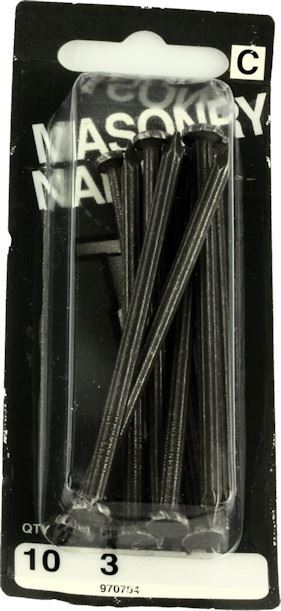 3" Masonry Nails - 10 Pack H-970704