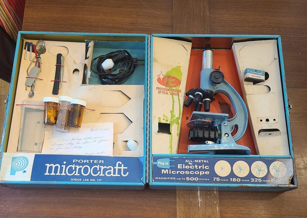 Vintage Porter Microcraft Microscope Lab