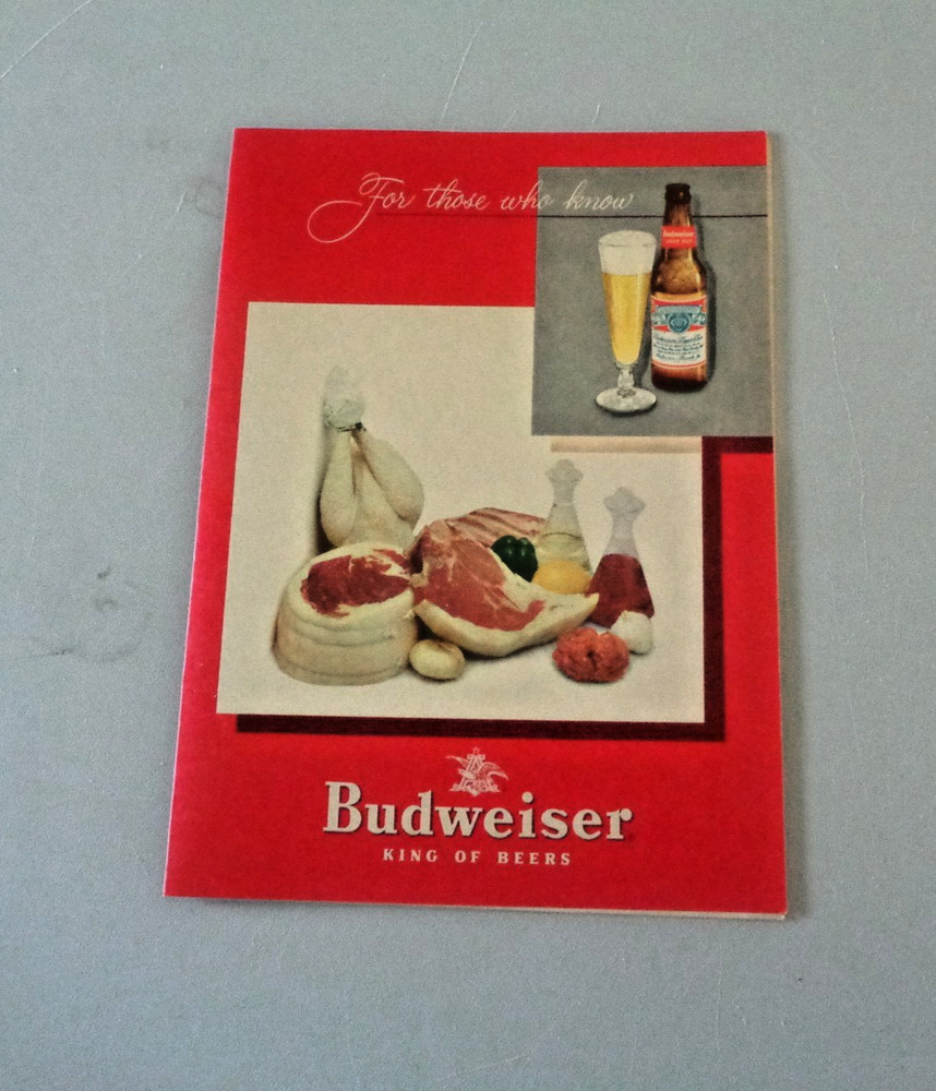Budweiser Beer Menu Cover