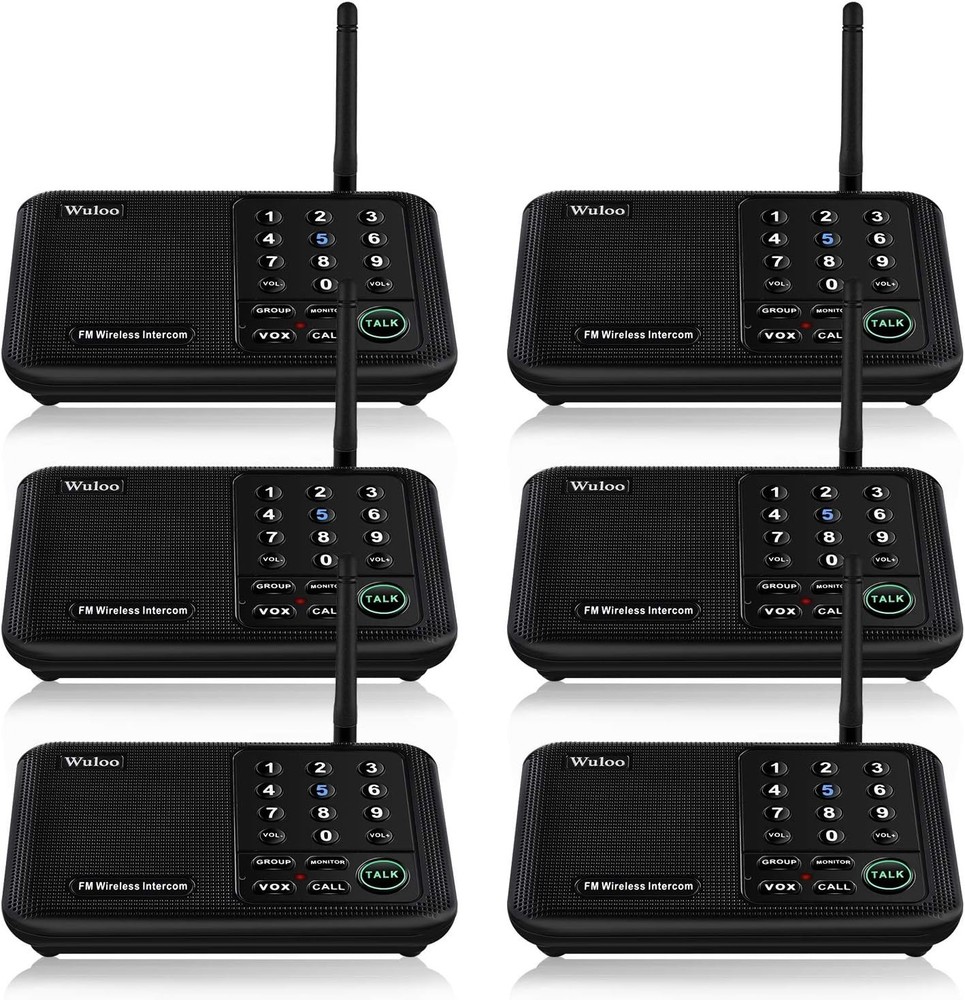 Intercoms Wireless for Home 5280 Feet Range 10 Channel 3 Code, Wireless Inter...
