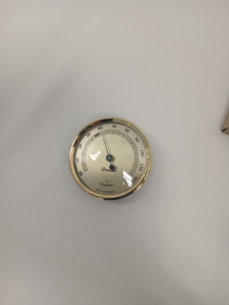 New! Gold Colored Thermometer- Made In Germany