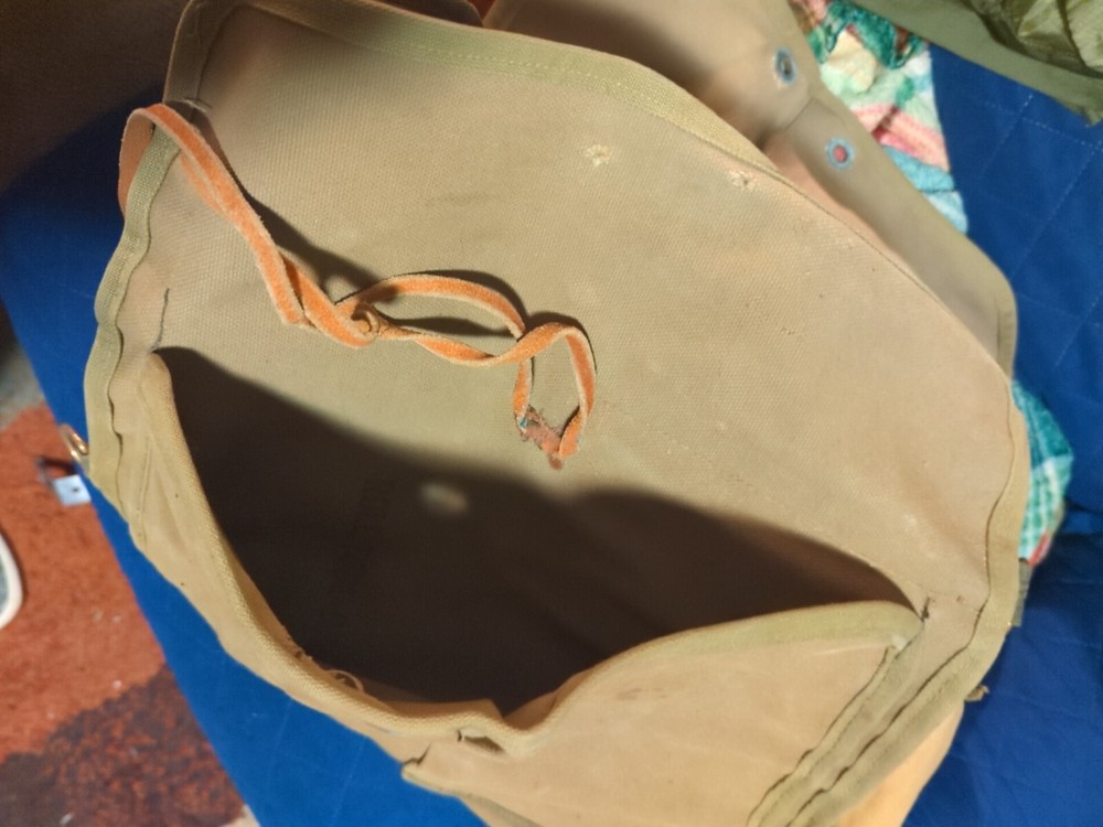 Vintage US Military Bag Roll Tool D-1888 Distressed Pack Gear Case Backpack