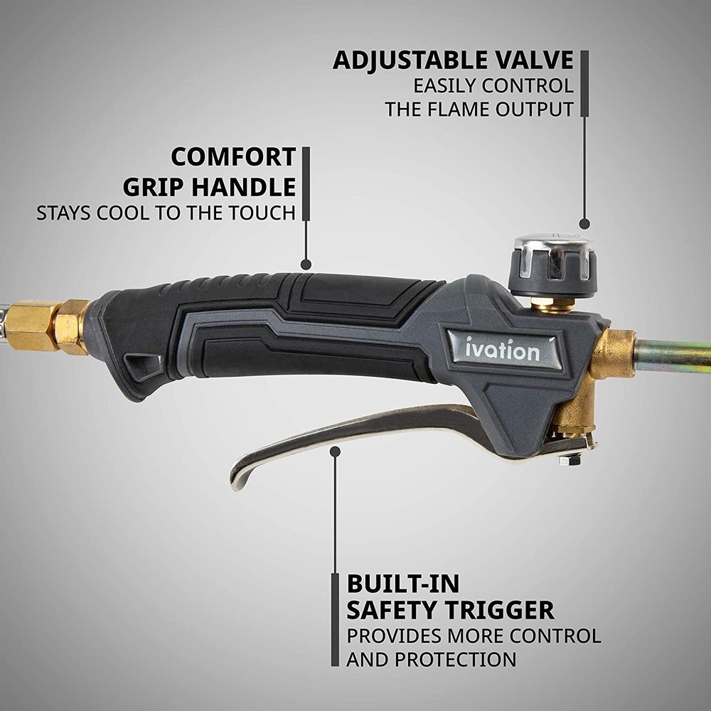 Ivation 320,000 BTU Adjustable Flame Propane Torch, Torch Lighter & Weed Burner