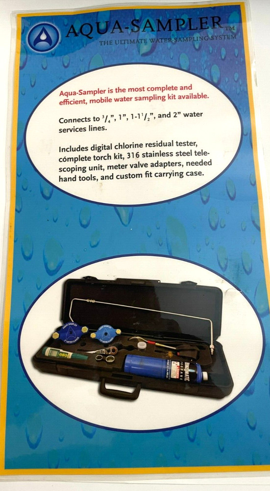 AQUA Sampler the Ultimate Water Sampling System Kit Tools w/ Carry Case