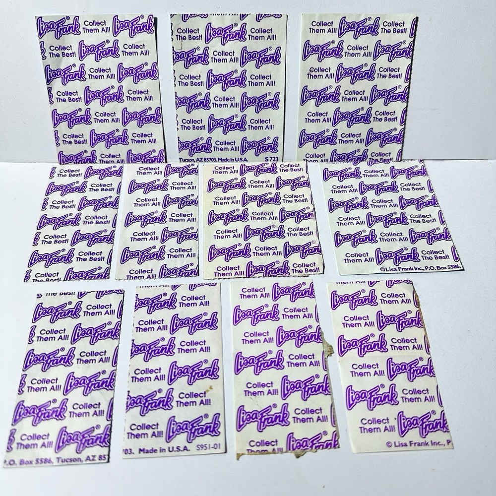 Vintage Lisa Frank Sticker Bundle Partial Sheets