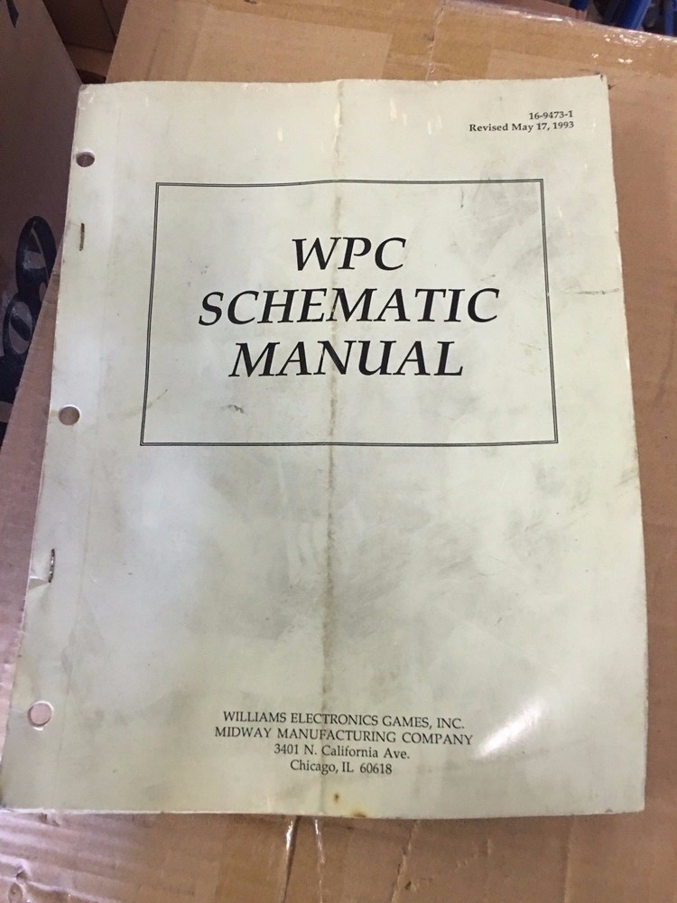 WPC Schematic Pinball Machine Manual