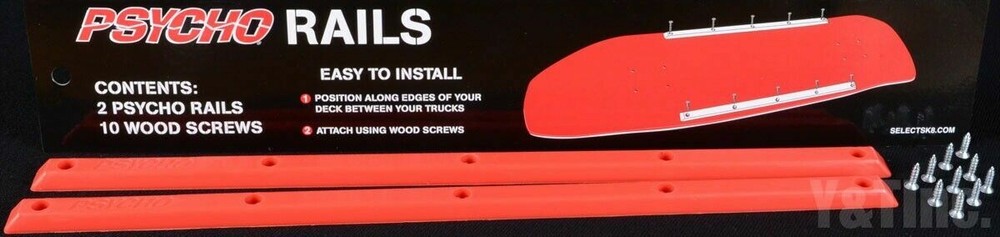 VISION PSYCHO RAILS - SKATEBOARD RAILS - 14.5" - RED