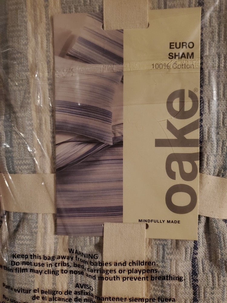 Oake Yarn Dye Stripe Single Sham Standard Cotton