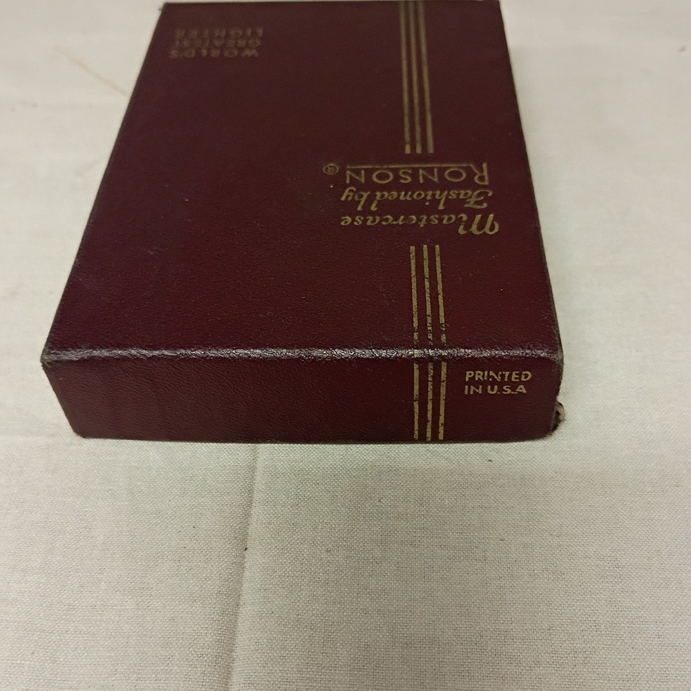 Antique Art Deco RONSON Lighter & Cigarette Case (Inscribed WB) Not tested