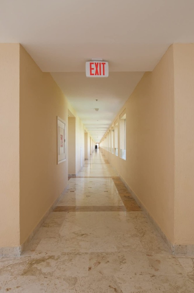 Lithonia Lighting Quantum LED Emergency Exit Sign, Thermoplastic Exit Only Si...