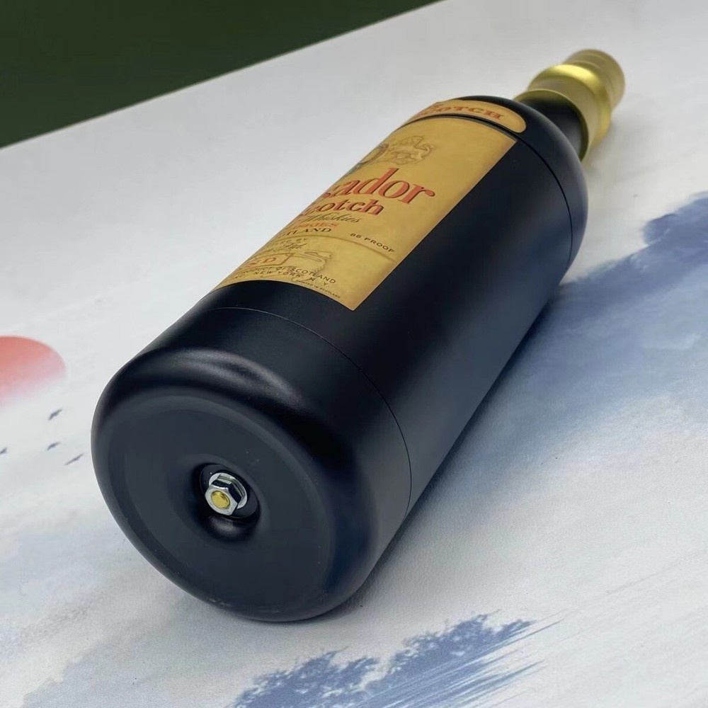 Pop up Wine Bottle Cigarette Dispenser Case + Lighter Hold 20PCS Cigarette Box