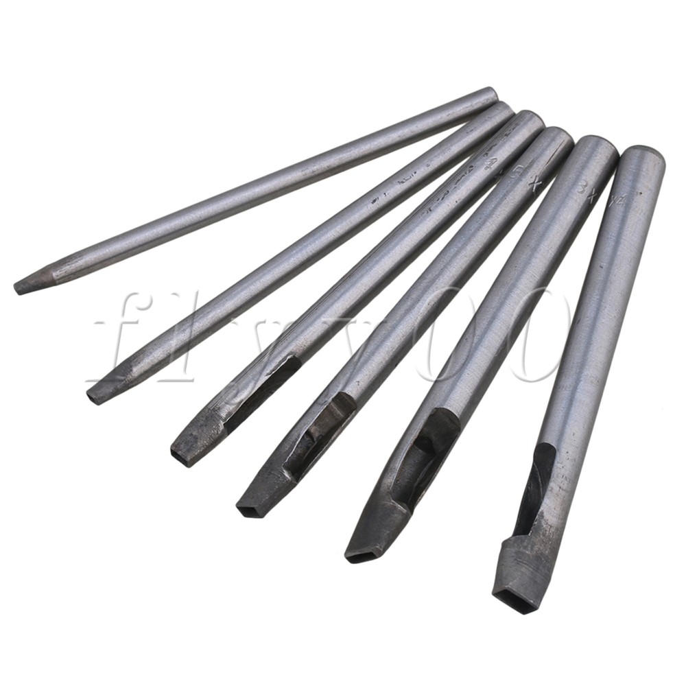 Silver Steel Rectangle Shape Leather Hollow Punching Tool DIY Craft Hand Tools