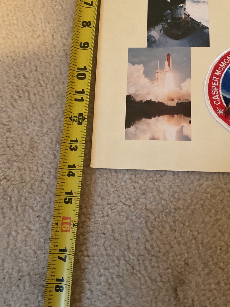 Nasa sts-54 flown patch and flag tdrs-6