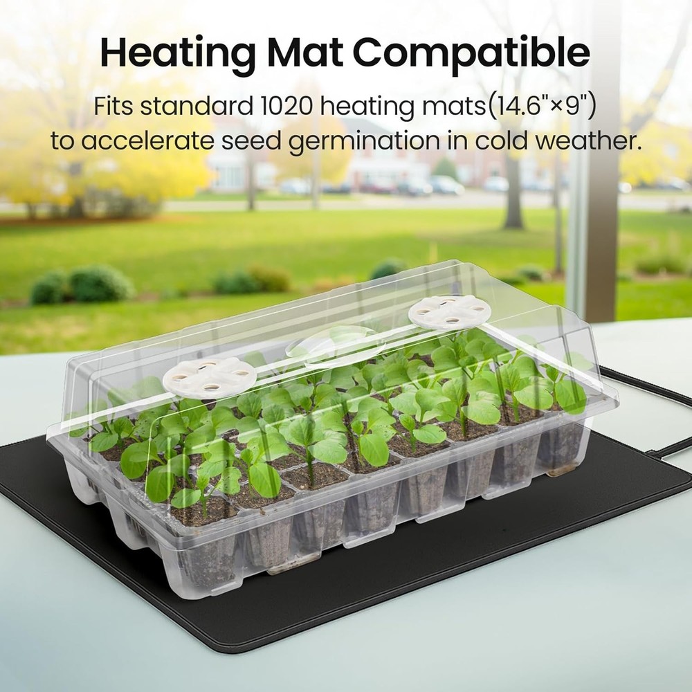 Complete Seedling Starter Kit with Full Spectrum Light=