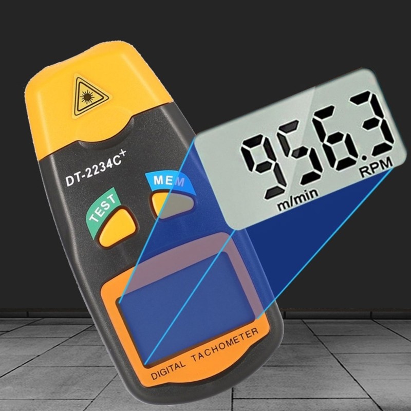 Portable Digital Tachometer High Precise Speed Speedometers with LCD Display