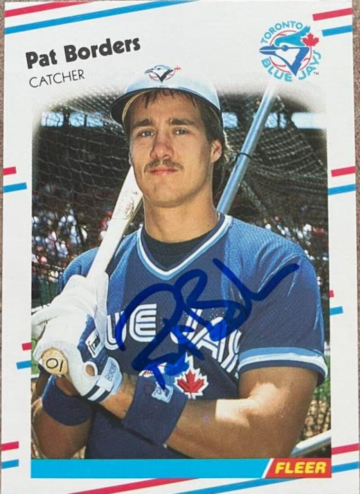 Pat Borders Autographed 1988 Fleer Update #U-65