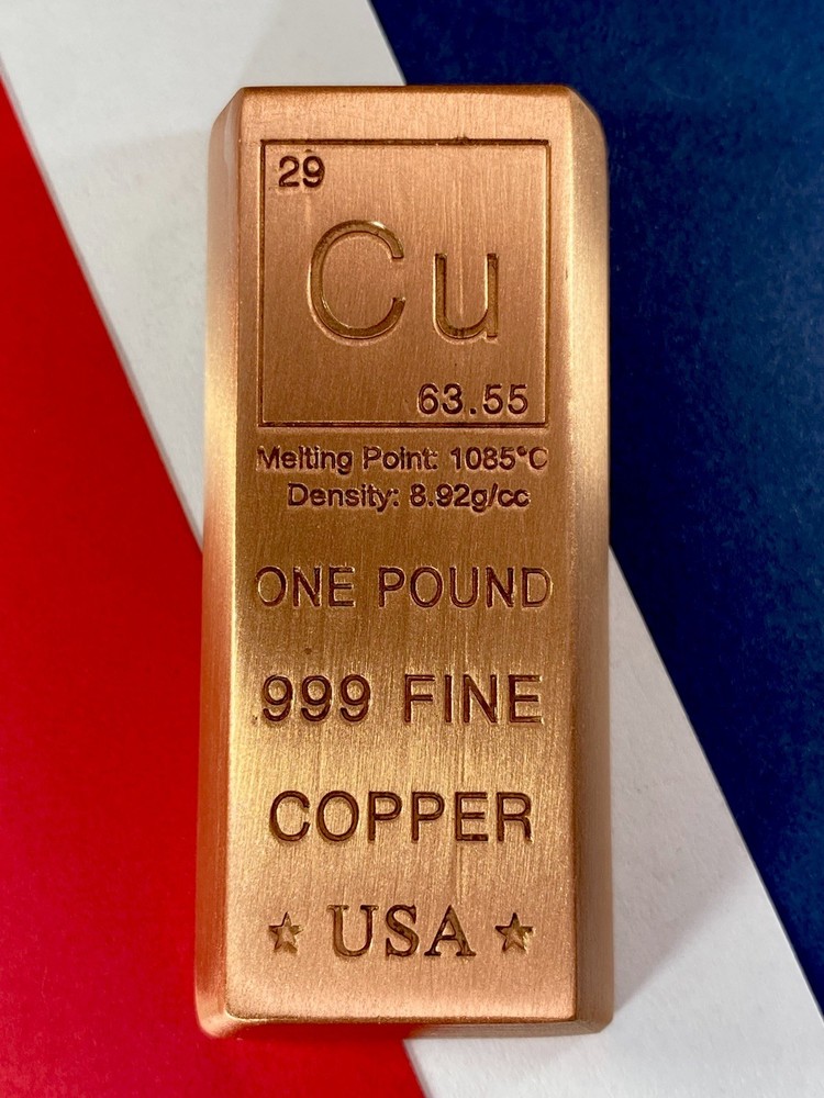 1 Pound Copper Bullion Bar .999 Fineness!!!