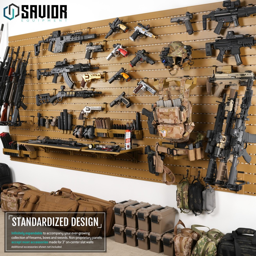 [SAVIOR] Wall Rack System Angle Adj. Pistol & Suppressor Rack Mount Hook Holder