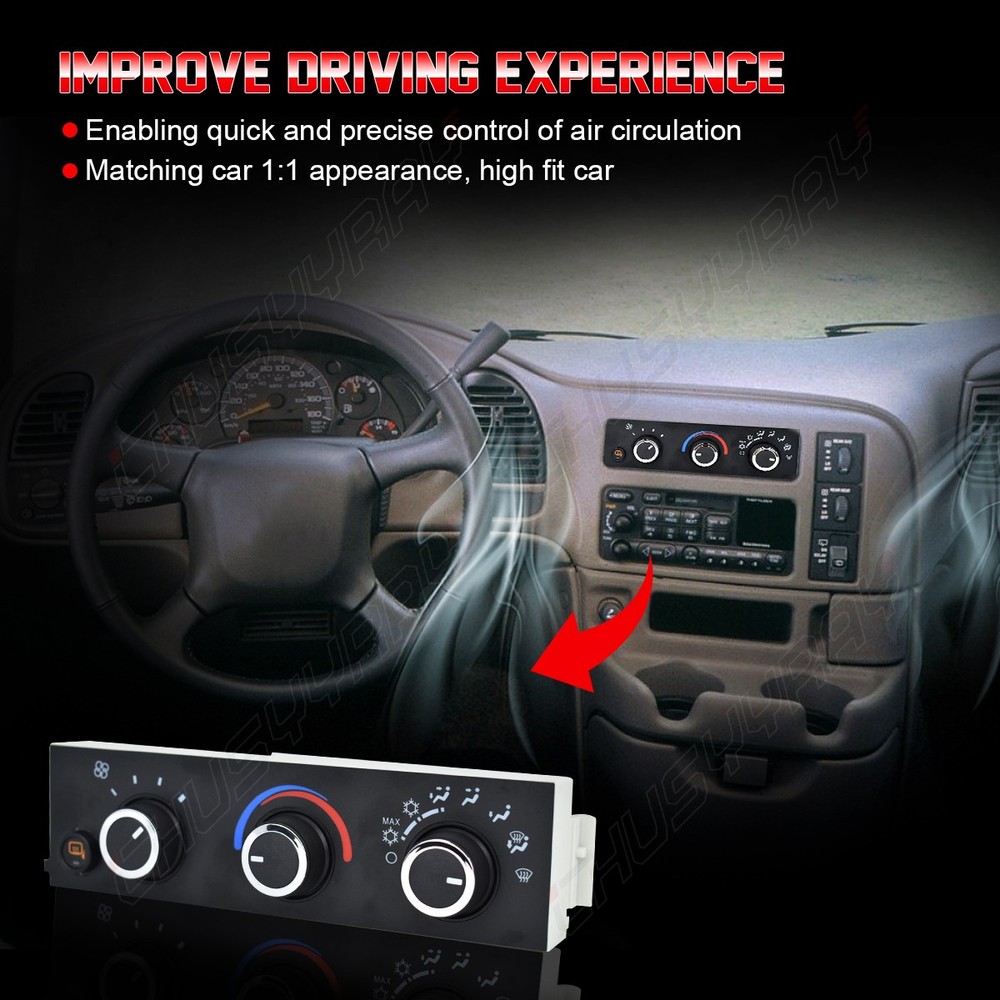 Front A/C Climate Control Module W/ Defogger Switch For Chevy Express GMC Savana