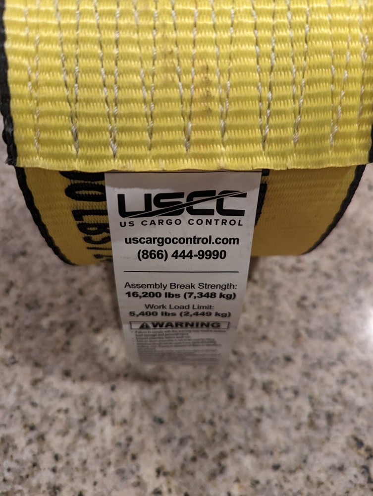 USCC US CARGO CONTROL  Straps 5,400 lbs break strength 16,200