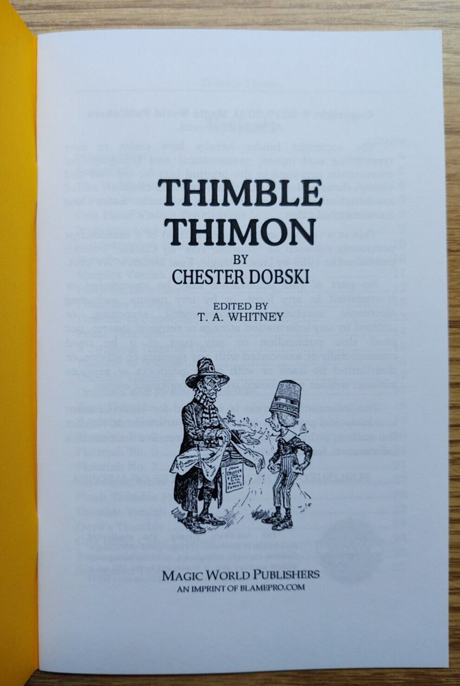 Thimble Thimon by Chester Dobski (close-up magic at its best!)