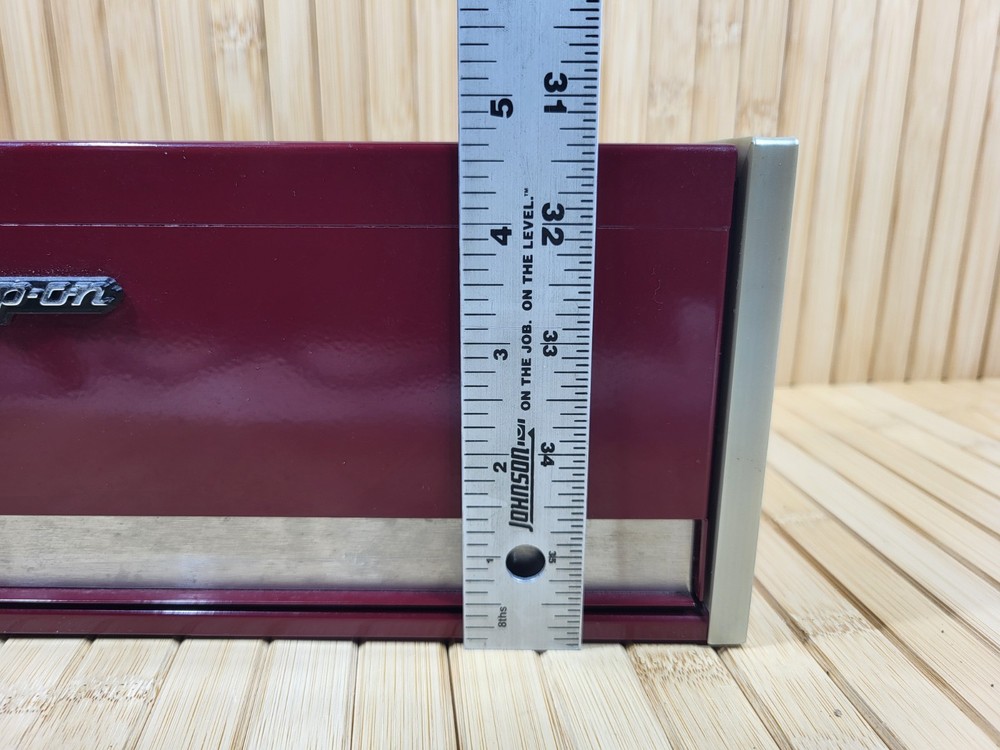 Snap-on Tools Mini Micro Miniature Metal Toolbox Maroon Great Condition