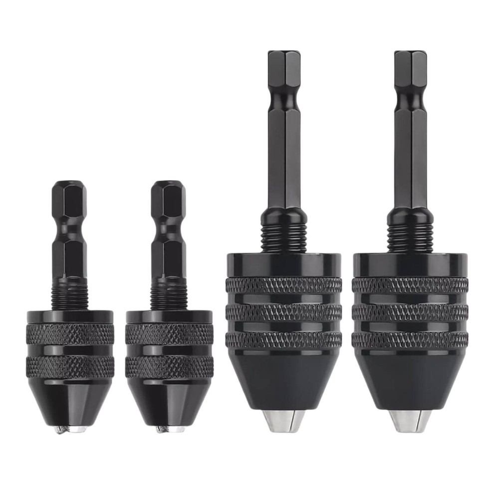 4Pcs 1/4-inch hex shank Versatile Conversion Drill chuck suitable for drills