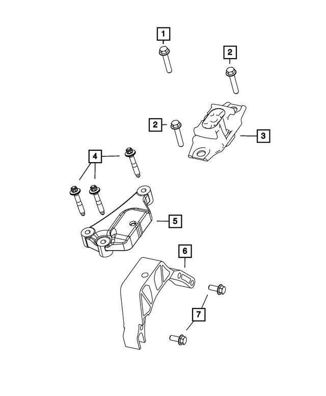 Genuine Mopar Engine Mount Bracket 68249545AA