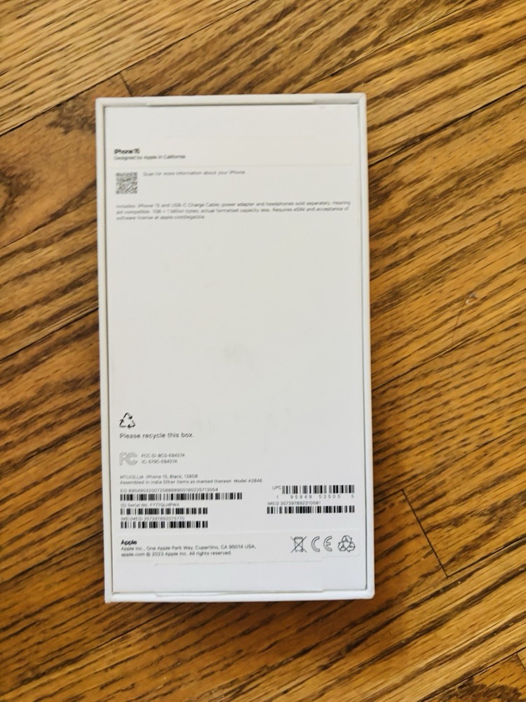 IPhone 15 Empty Box