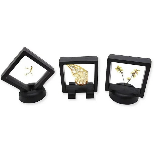 5x Transparent 3D Floating Frame Display Stands Holder Frames 5 Different Sizes