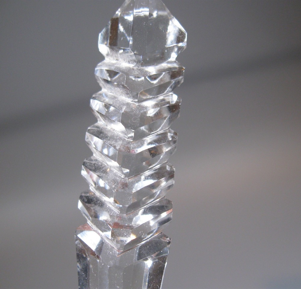 Vintage Glass Serving Spoon
