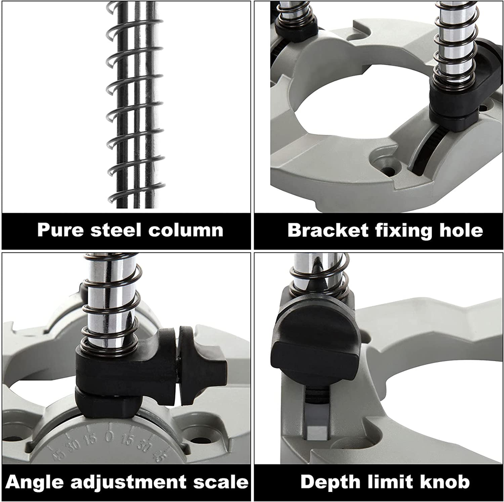 Portable Drill Press for Hand Drill, Multi-Angle Drill Guide Attachment for 1/4