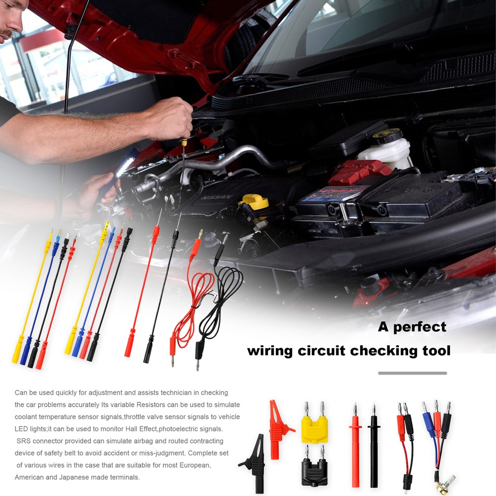 92PCS Multimeter Test Leads Kit Electronic Tool With Alligator Clip Probe Device