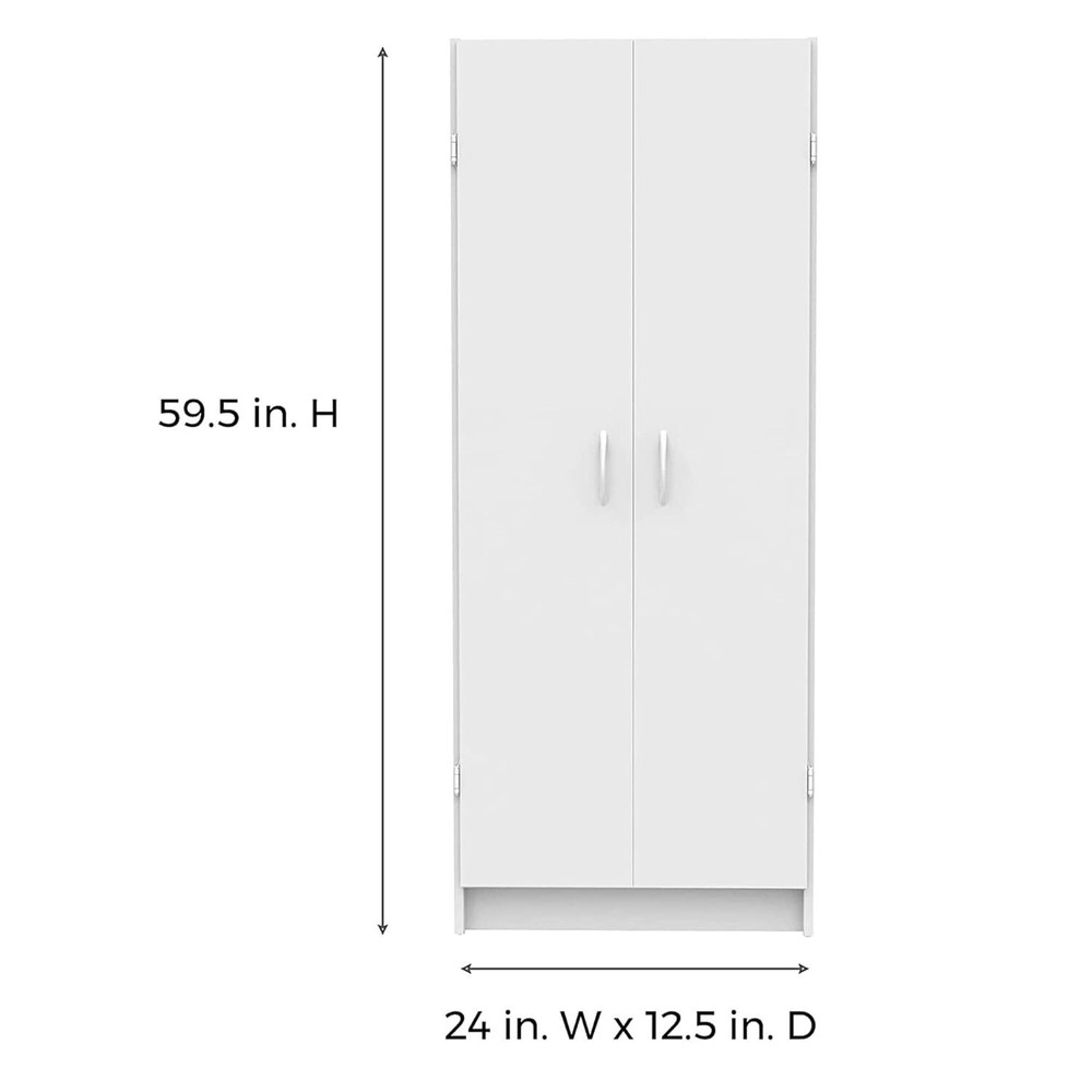 Pantry Cabinet Cupboard with 2 Doors Adjustable Shelves Standing Storage Kitchen