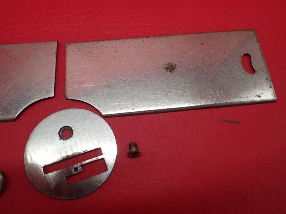 Vintage Franklin LONG SHUTTLE Sewing Machine Bobbin Needle Front & Side Plates