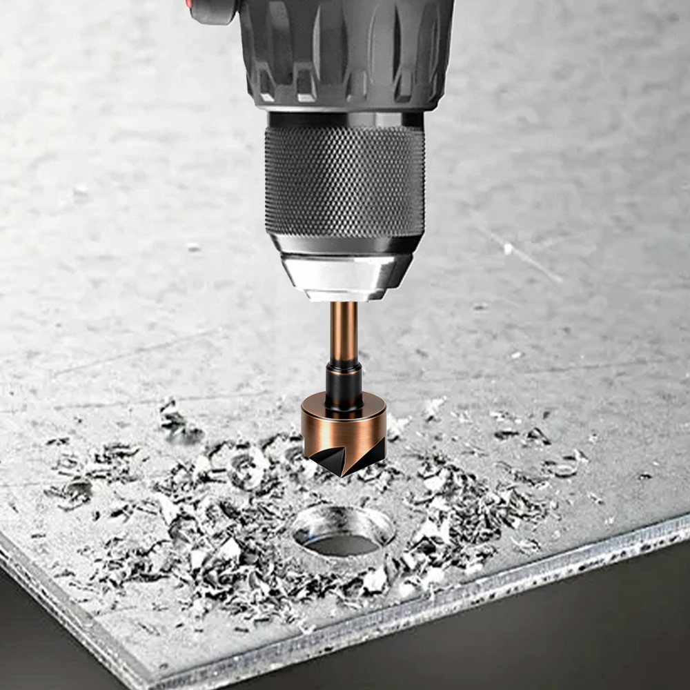 5x HSS Countersink Drill Bits 82° 1/4"-3/4" For Deburring Chamfering Flush Screw