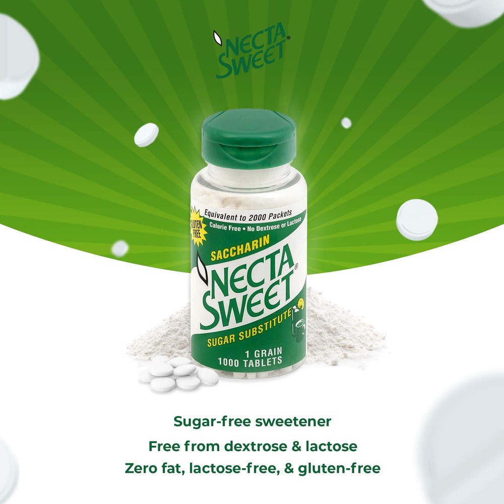 Necta Sweet 1 - Grain Saccharin Tablets - Zero-Calorie Sugar Substitutes ( 3