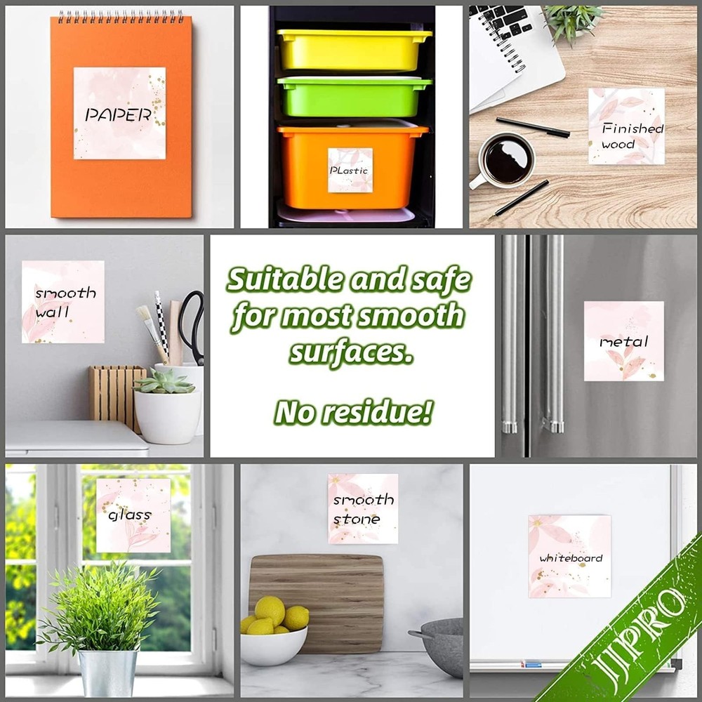 9 Pieces Boho Leaves Sticky Note Pads Adhesive Memo Notes Self-Stick Note Pad...