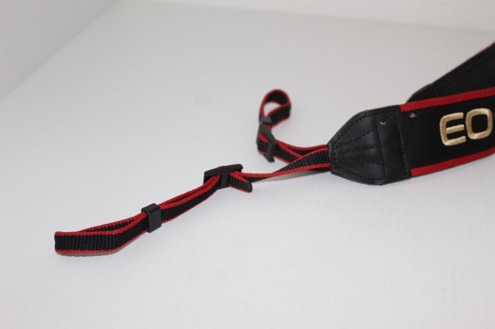 Canon EOS Black Red OEM Camera Neck Shoulder Strap 25" Long