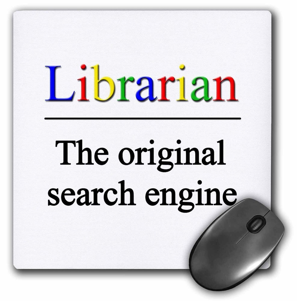 3dRose Librarian The Original Search Engine MousePad