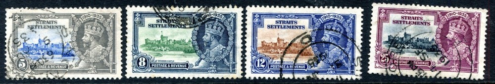 1935 Silver Jubilee Straits Settlements used set