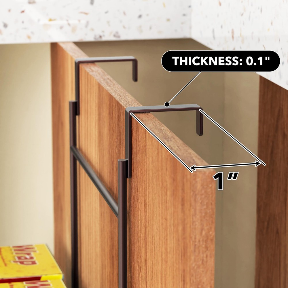 Over Cabinet Door Organizer, Mesh Bronze