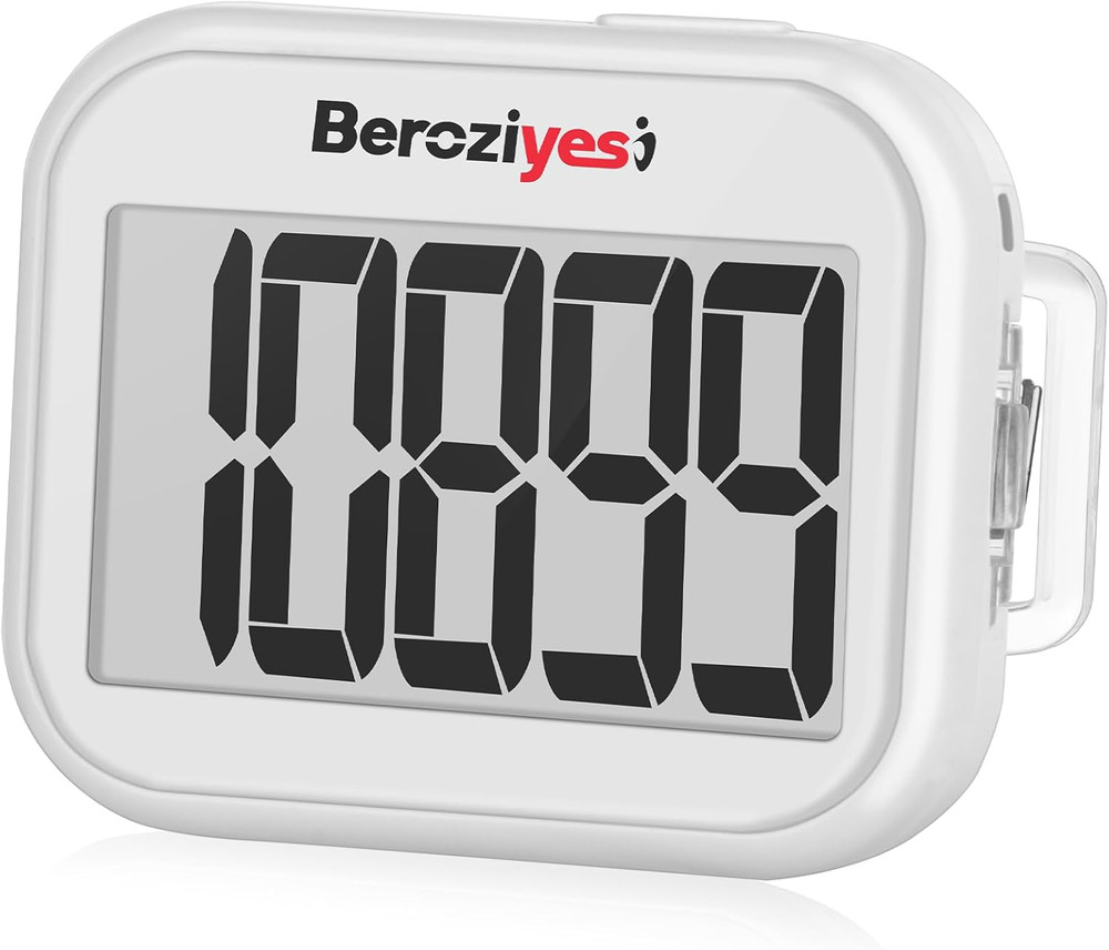 3D Pedometer for Walking, Simple Step Counter for Walking with Removable Clip an
