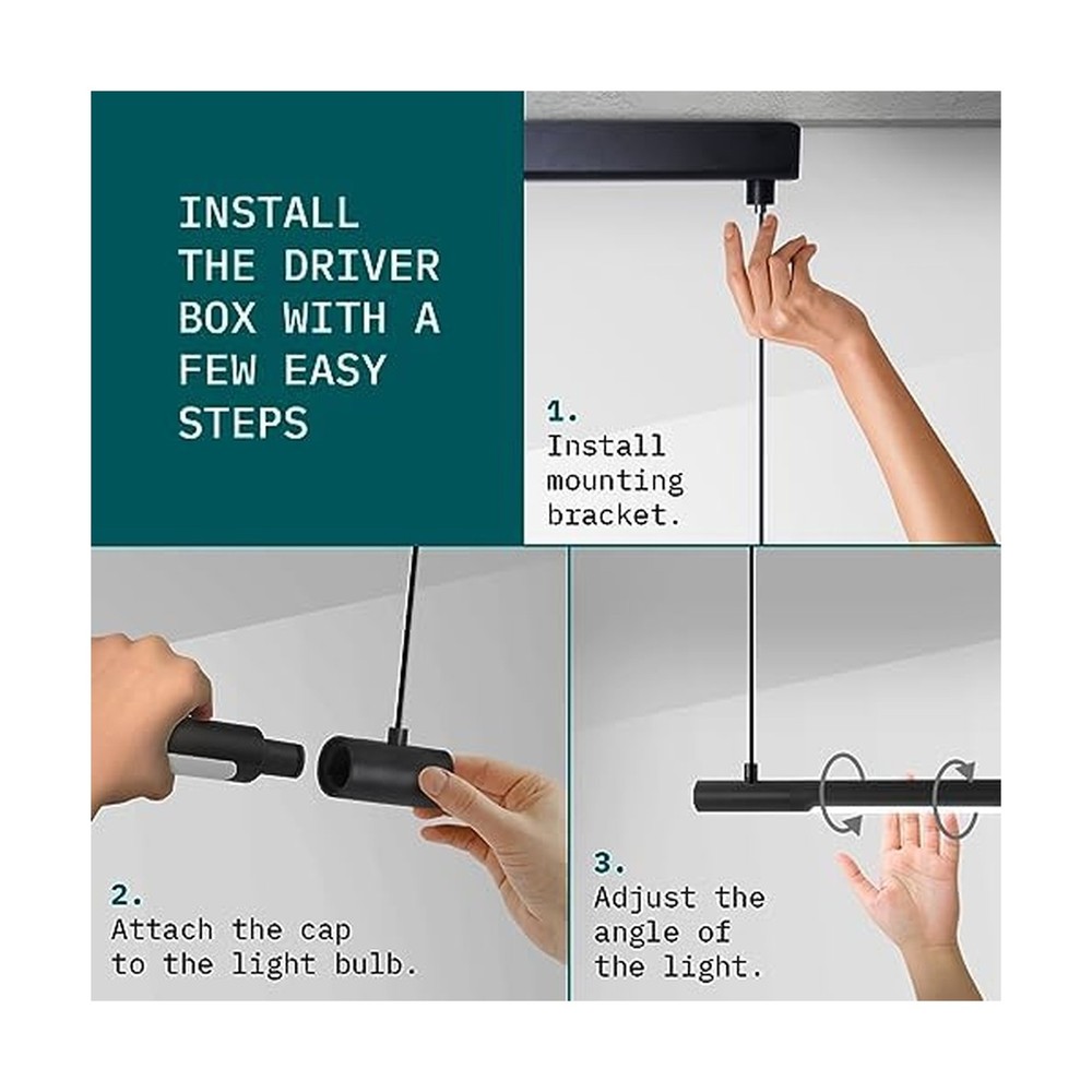 Professional LED Billiard & Pool Table Light, Non-Flickering & Evenly Distrib...